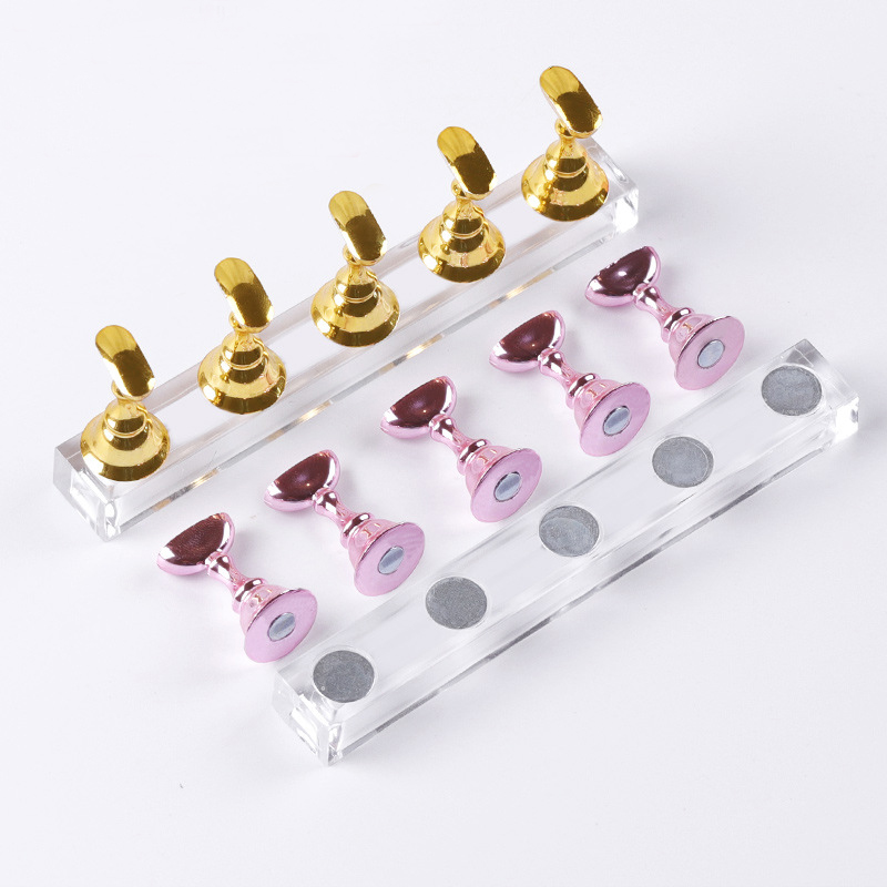 Nail Art Rame - 5/30pcs/Set Magnetic Nail Holder False Nail