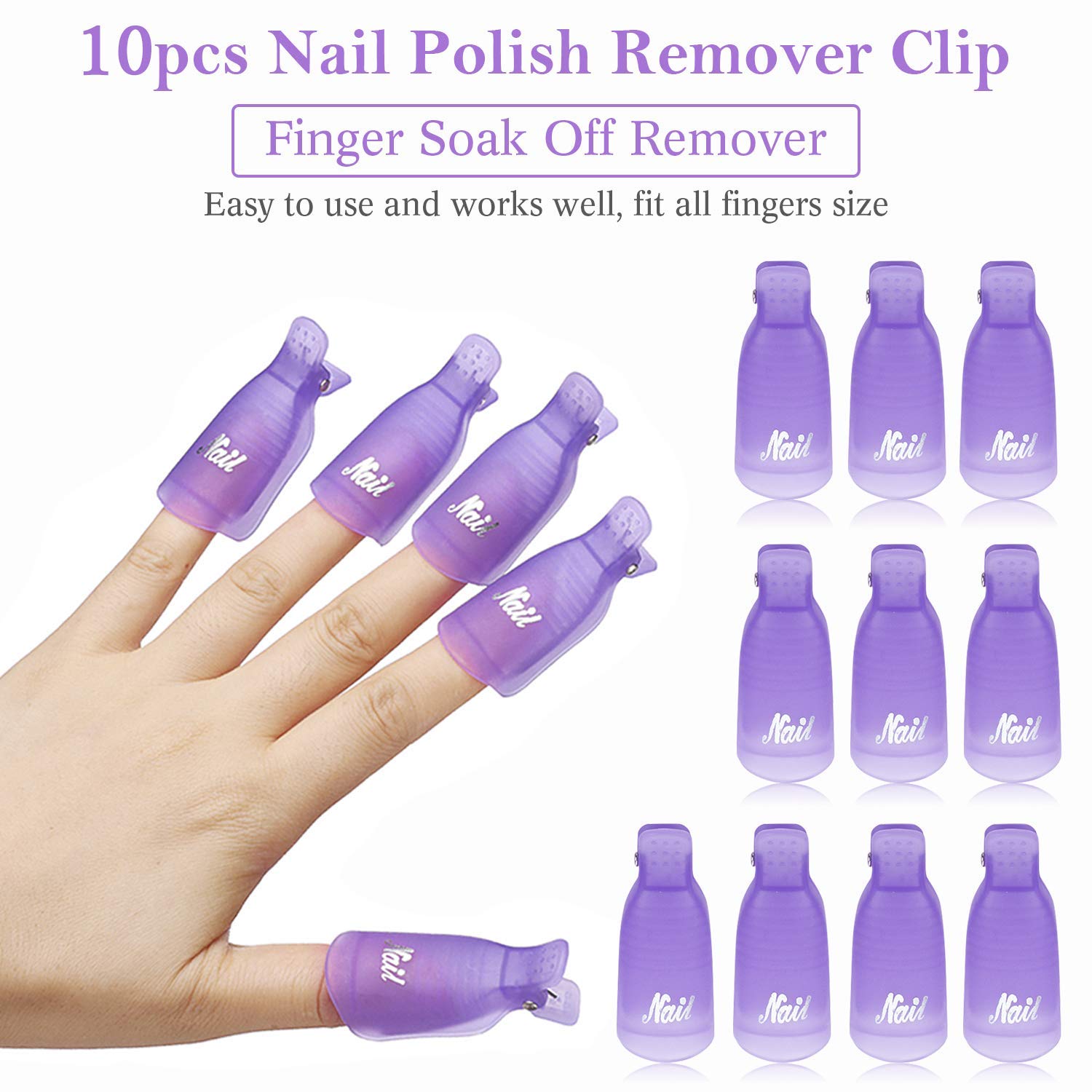 Nail Art Ideas - 10Pcs Plastic Nail Art Soak Off