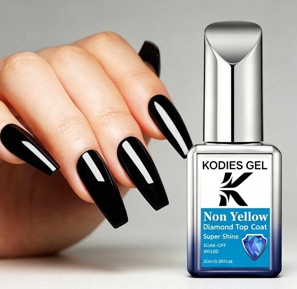 KODIES GEL Non Yellow Top Coat - Nail Art Yellow 评论和价格