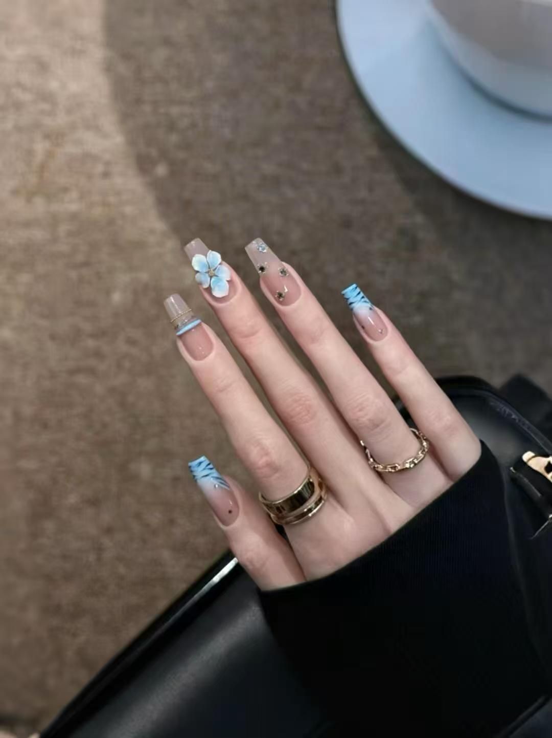 10pcs Handmade Middle Press On - Nail Art Zebra Design 评论和价格