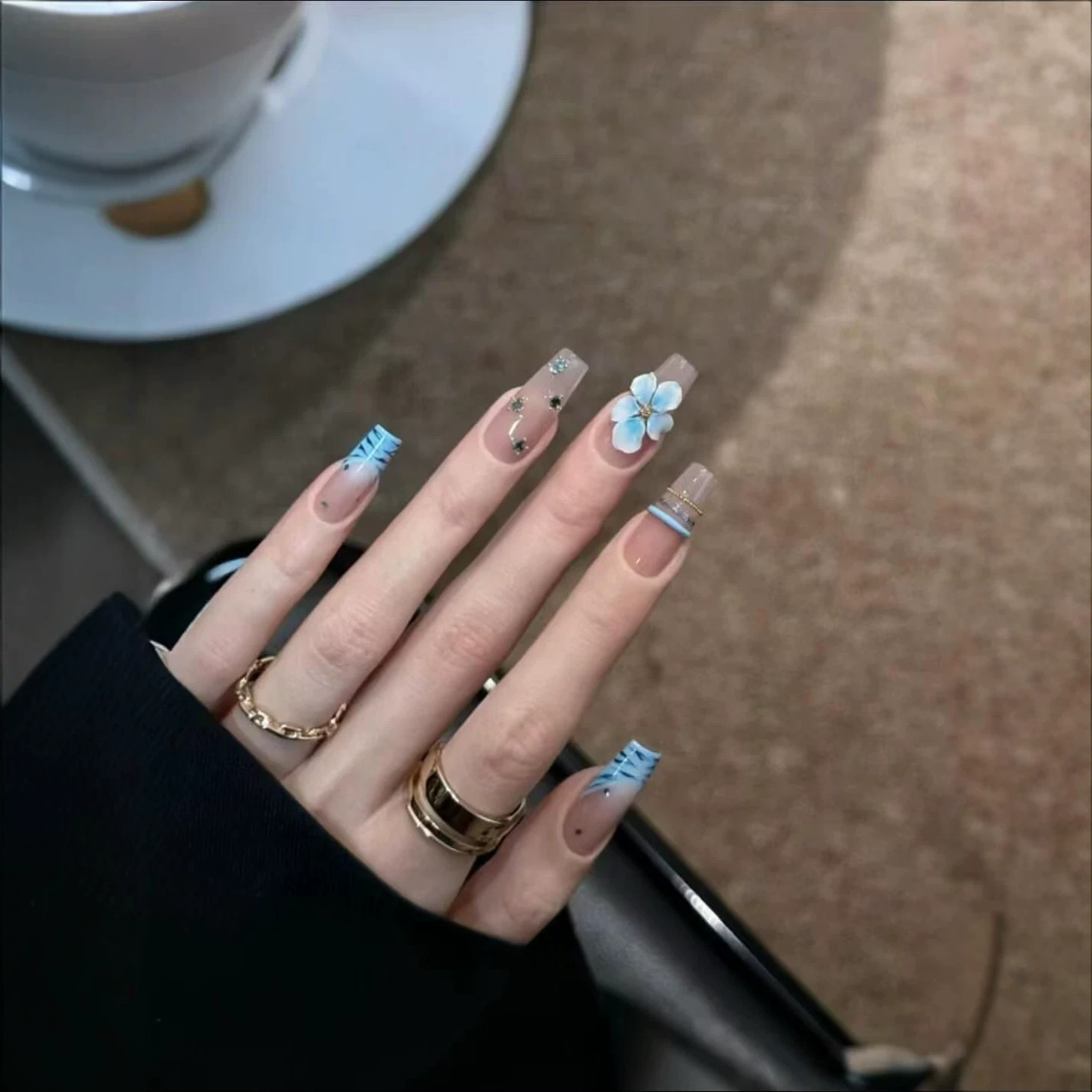10pcs Handmade Middle Press On - Nail Art Zebra Design 评论和价格
