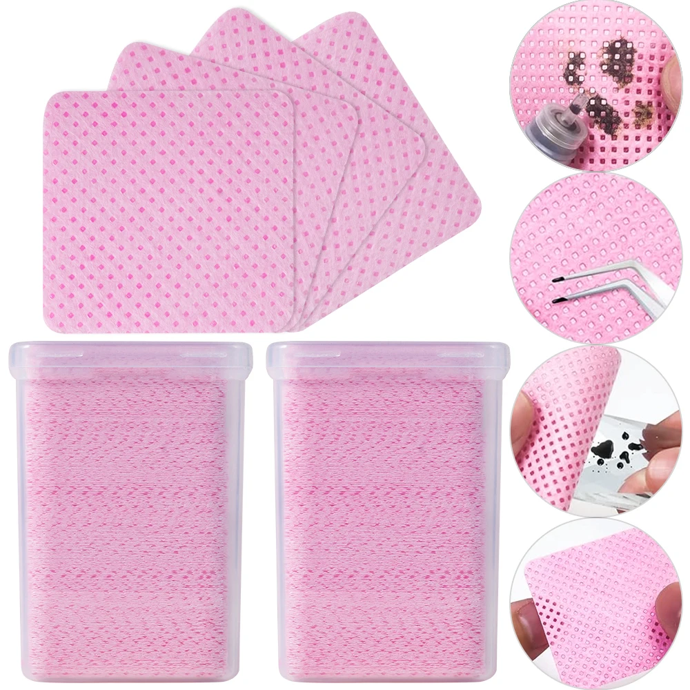 200Pcs Pink Lint-Free Nail Pol - Nail Art Ideas 评论和价格