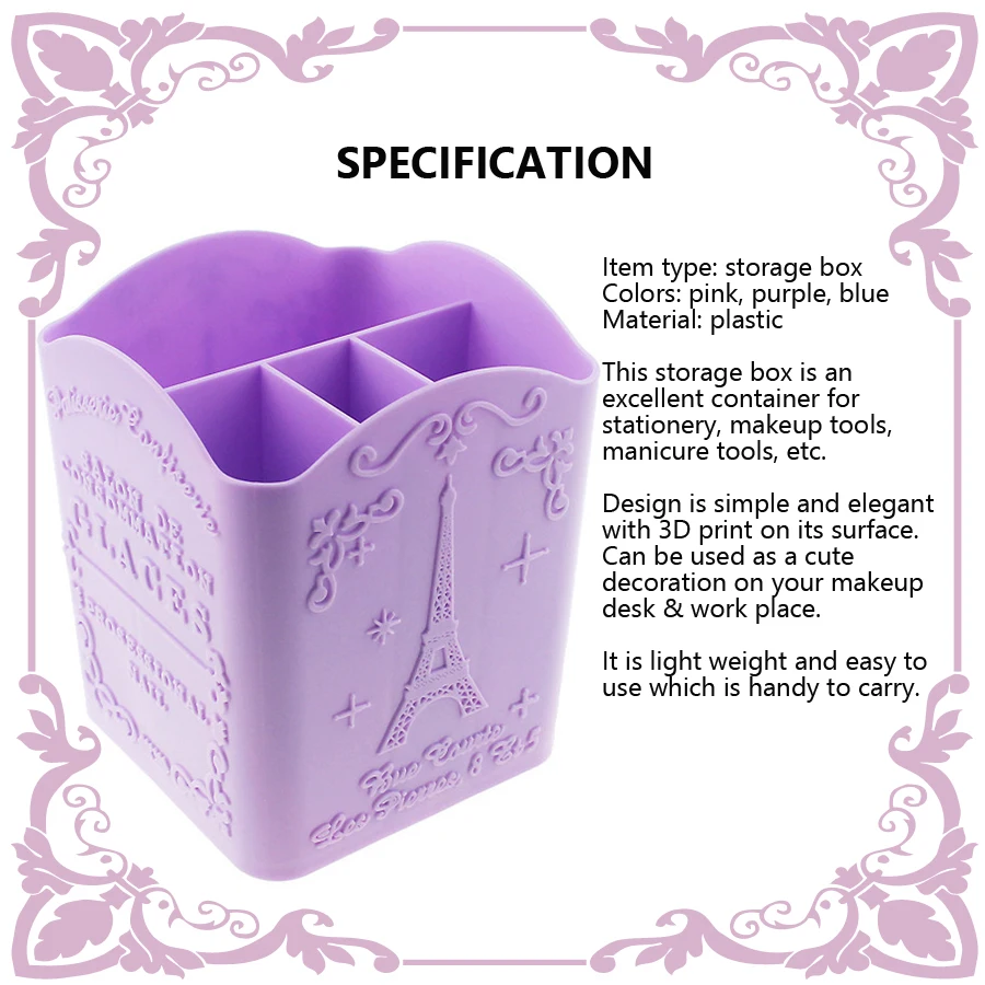4-Compartment Nail Art Brush H - Nail Art Rame 评论和价格