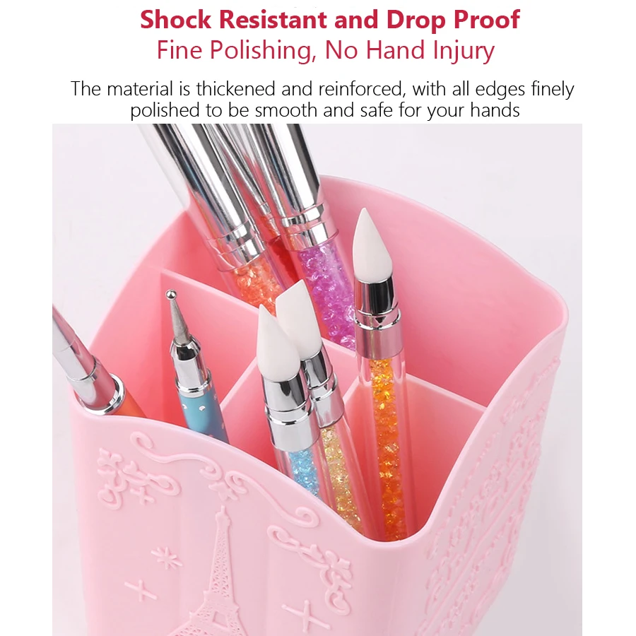 4-Compartment Nail Art Brush H - Nail Art Rame 评论和价格