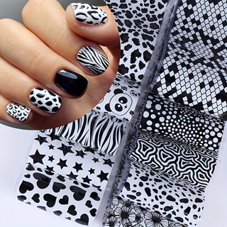 10pcs Mixed Pattern Nail Trans - Nail Art Zebra Design 评论和价格