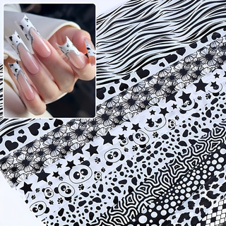 10pcs Mixed Pattern Nail Trans - Nail Art Zebra Design 评论和价格