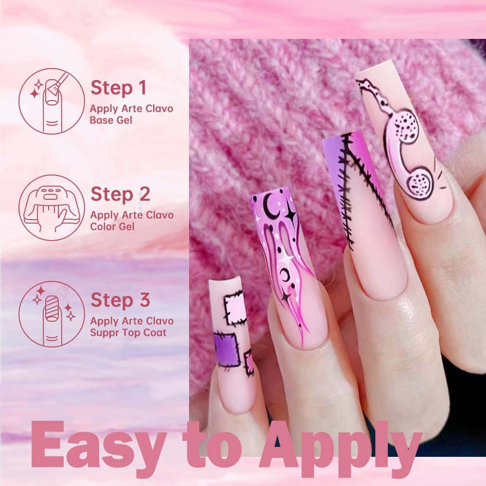 Arte Clavo Orange Yellow Serie - Nail Art Yellow 评论和价格