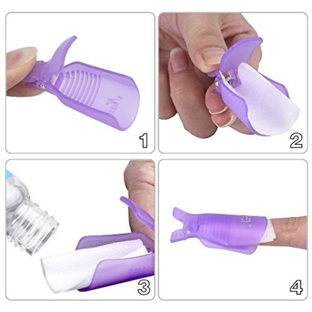 10Pcs Plastic Nail Art Soak Of - Nail Art Ideas 评论和价格