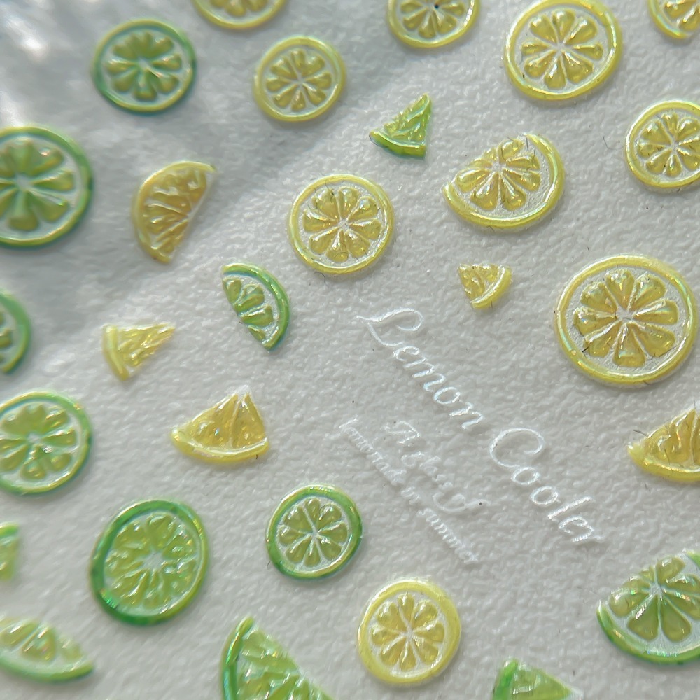 Summer Fruit Nail Stickers 5D  - Nail Art Yellow 评论和价格