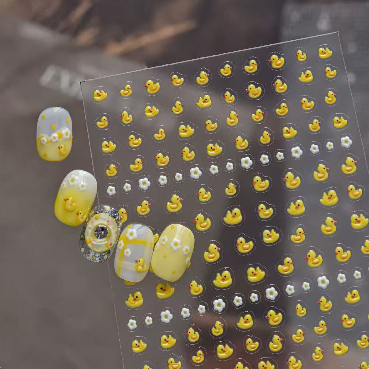 Kawaii Yellow Duck Crab Nail S - Nail Art Yellow 评论和价格