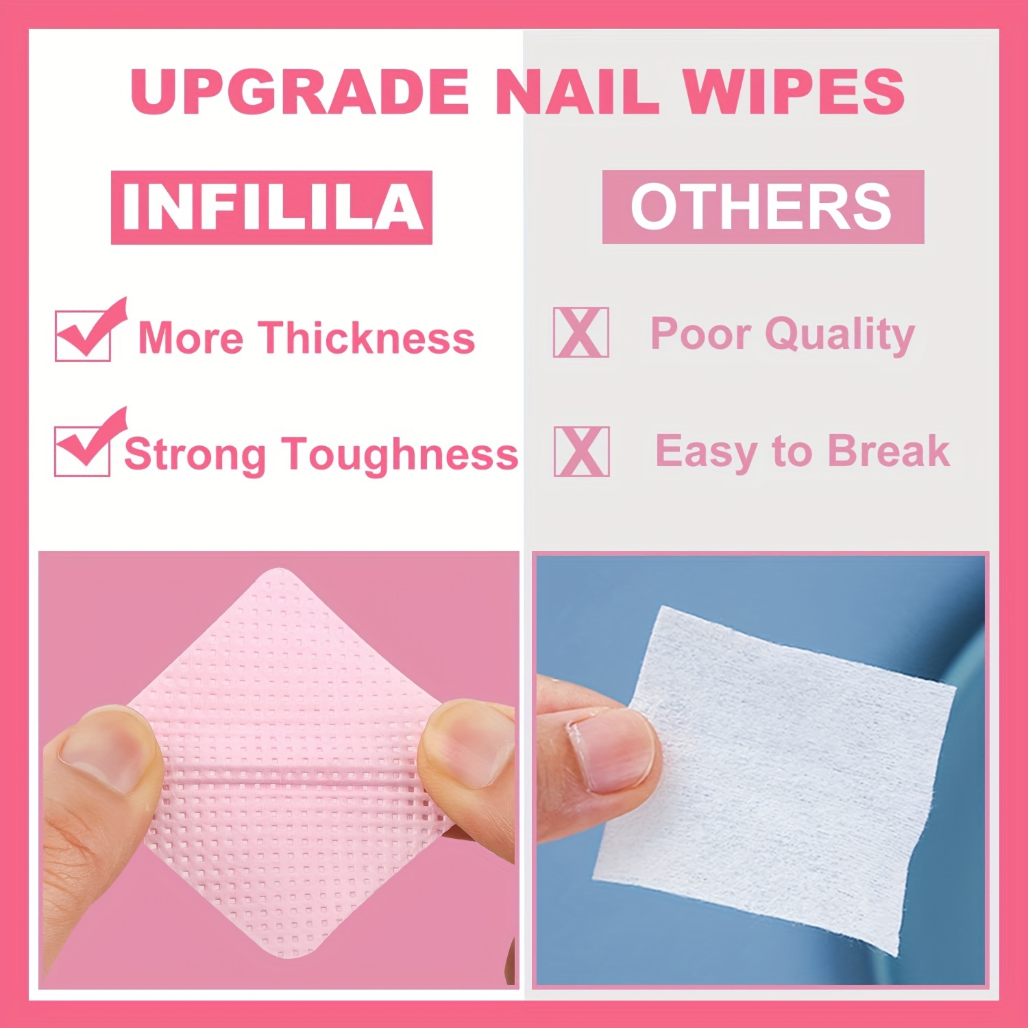 20/600pcs Lint-Free Nail Wipes - Nail Art Ideas 评论和价格