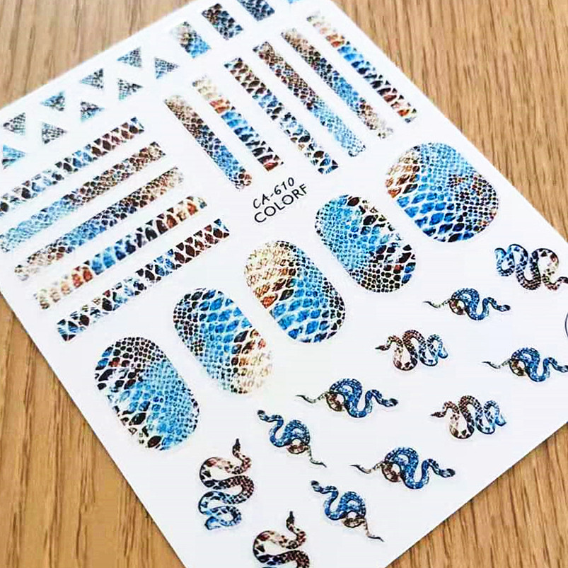1 PC Snake Zebra Skin Design 3 - Nail Art Zebra Design 评论和价格