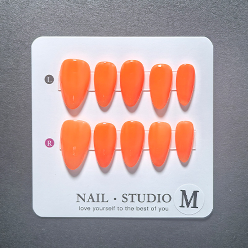 10pcs Almond Press on Nails Ha - Nail Art Yellow 评论和价格