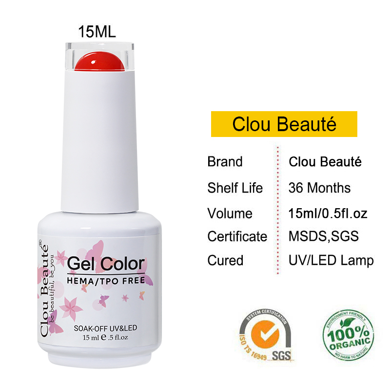 Clou Beaute 15ml TPO FREE Gel  - Nail Art Yellow 评论和价格