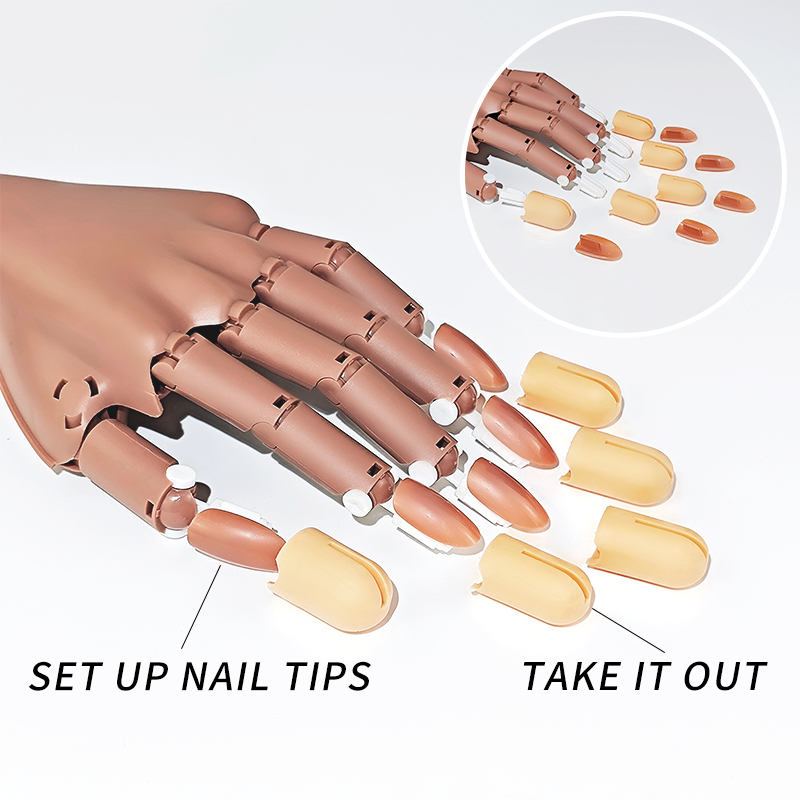 Nail Fake Practice Hand Movabl - Nail Art Rame 评论和价格