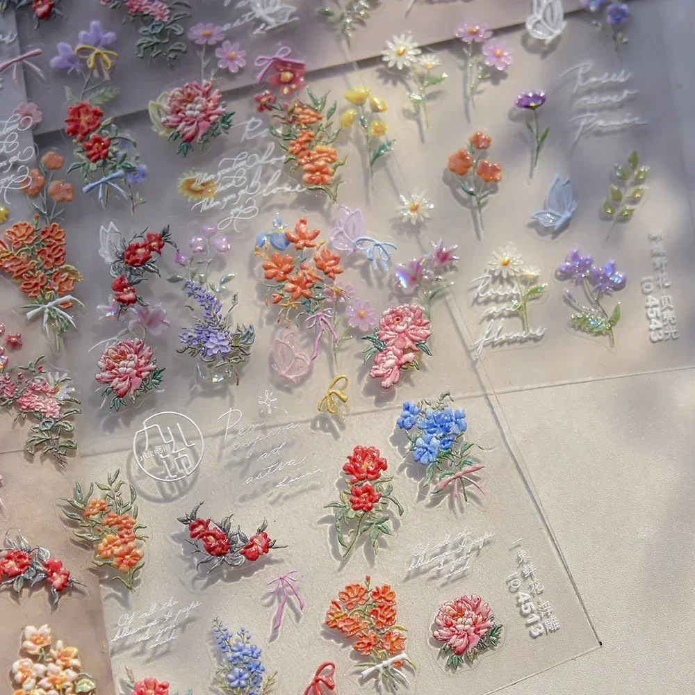 5D Flowers Bird Butterfly Nail - Nail Art Lilac 评论和价格