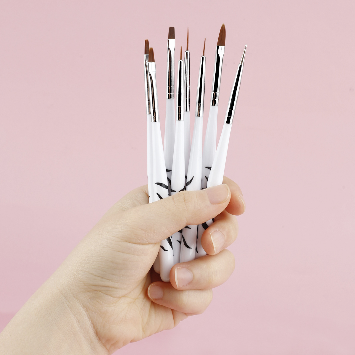 Zebra Handle Nail Brush Set Fo - Nail Art Zebra Design 评论和价格