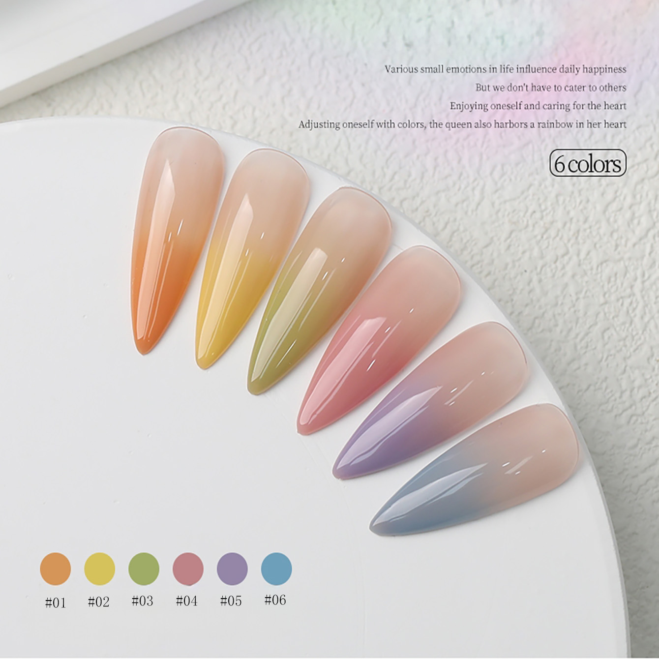 1-6pcs PSK New Macaron Candy O - Nail Art Yellow 评论和价格
