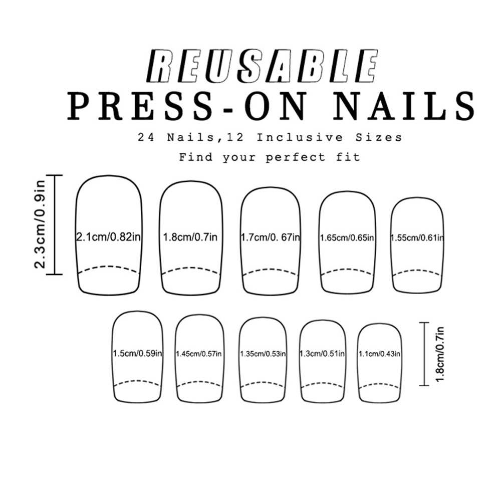 24pcs/set colorful fake nails  - Nail Art Yellow 评论和价格