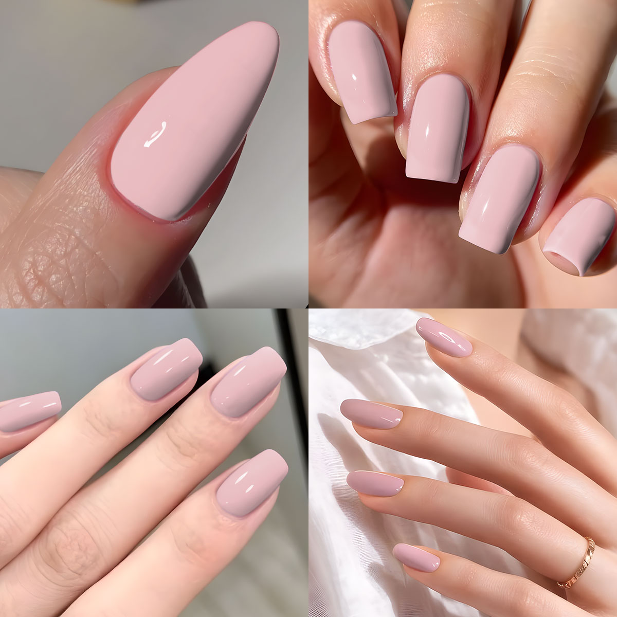 VOKY four-piece nude pink crea - Nail Art Yellow 评论和价格