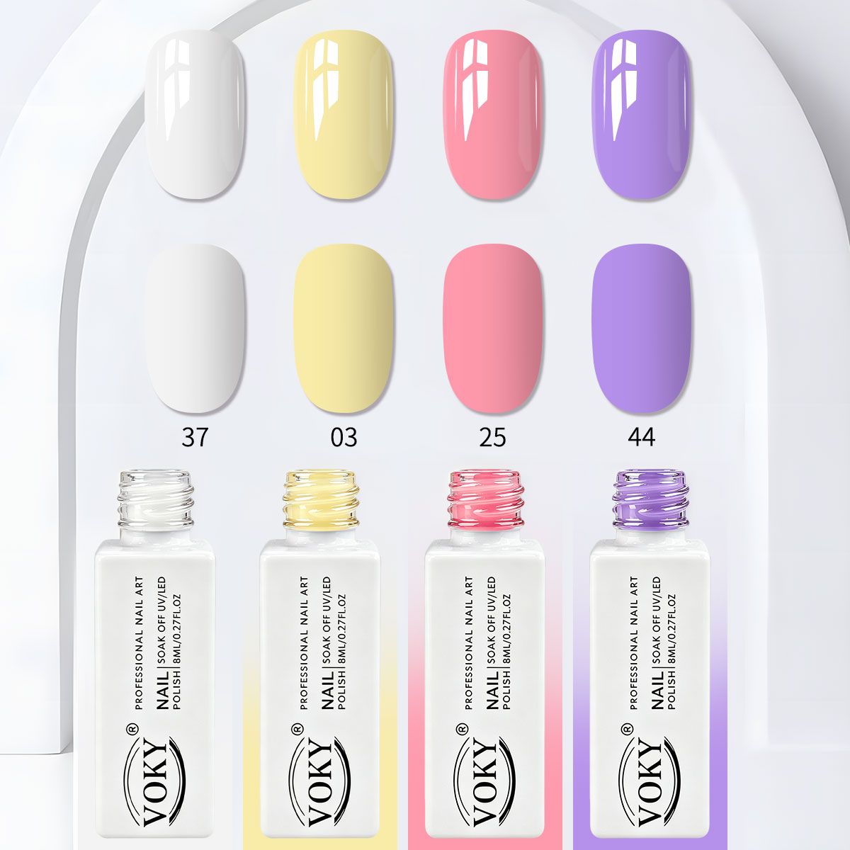 VOKY 4-piece macaron elegant s - Nail Art Yellow 评论和价格