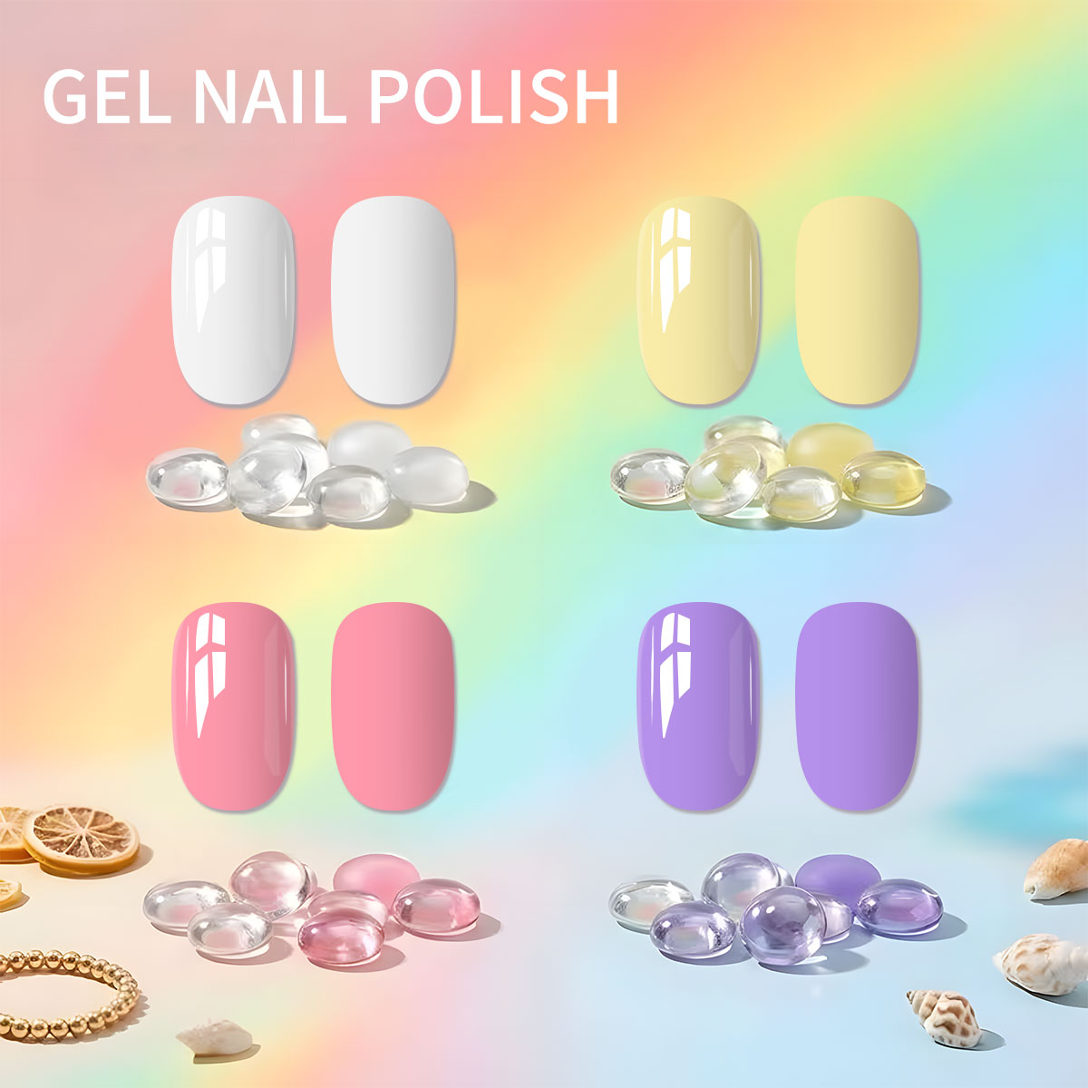 VOKY 4-piece macaron elegant s - Nail Art Yellow 评论和价格